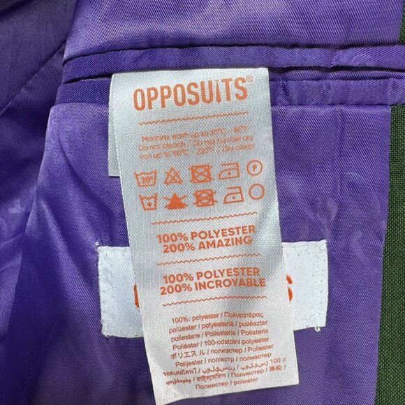 Opposuits Suit Jacket Blazer Youth Boys 16 Glorious Green Christmas Holiday - Picture 5 of 8